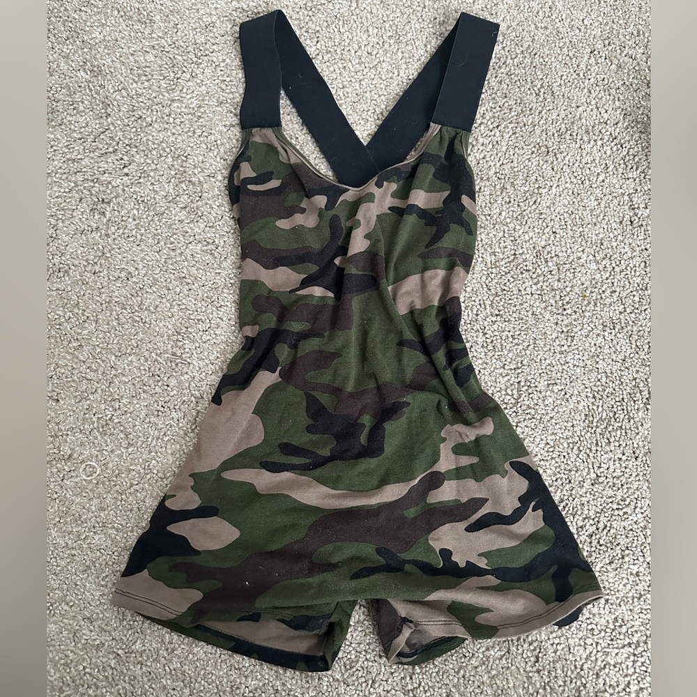 Discontinued Cutebootylounge camo workout romper